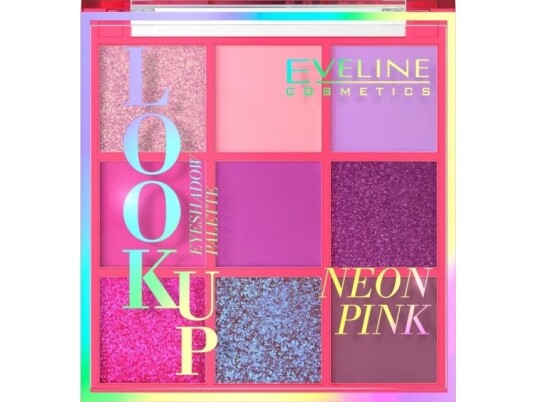 Eveline_Look Up Neon Pink Palette Of 9 Eyeshadows 10.8G Eveline_Look Up Neon Pink Palette Of 9 Eyeshadows 10.8G