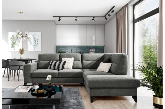 Anglika Sofa m. Sjeselong 4 seters Grå Anglika Sofa m. Sjeselong 4 seters Grå