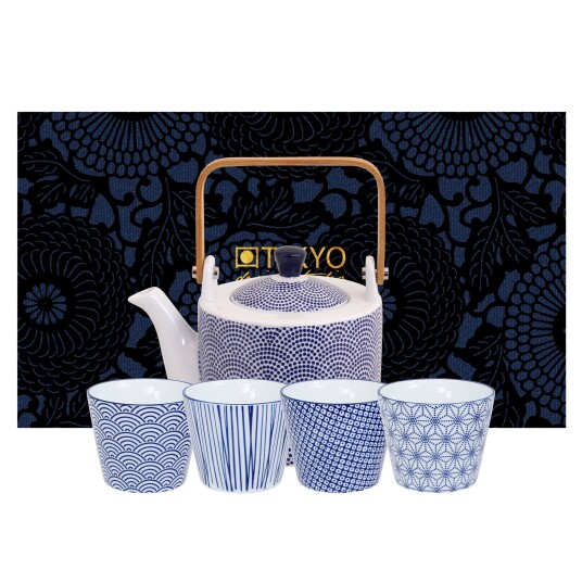 Tokyo Design Studio Nippon Blue sett med tekanne og kopper Tokyo Design Studio Nippon Blue sett med tekanne og kopper