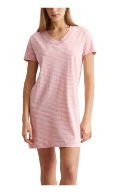 Marc O Polo V-Neck Dress Lysrosa bomull X-Small Dame