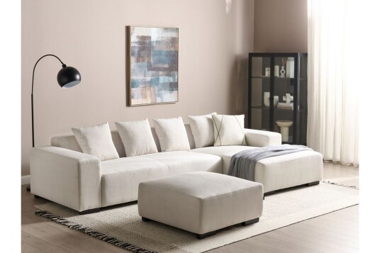 Westerfeld Hjørnesofa 4 seter Hvit