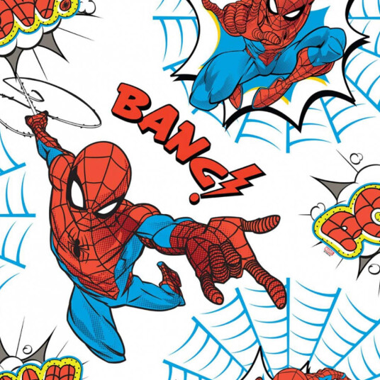 Noordwand Kids at Home Veggtapet Spiderman Pow hvit