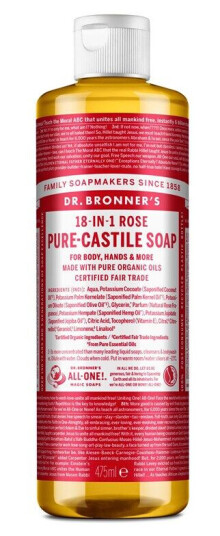 Dr. Bronner's Dr. Bronner's Pure Castile Liquid Soap Rose 475