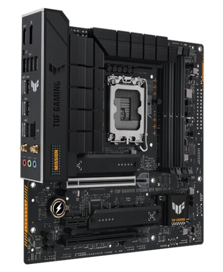ASUS TUF Gaming B760M-BTF Micro-ATX Hovedkort med Wi-Fi 6 og DDR4 ASUS TUF Gaming B760M-BTF Micro-ATX Hovedkort med Wi-Fi 6 og DDR4