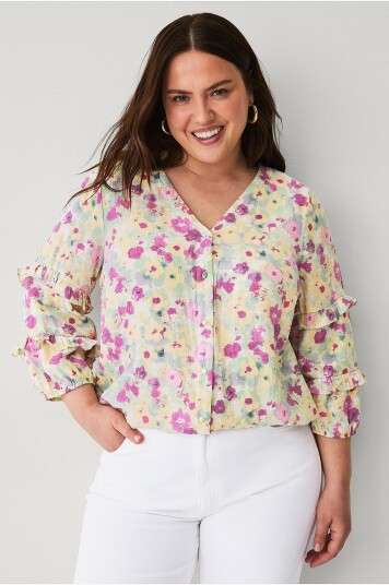 Zizzi - Bluse mJane 3/4 - Rosa