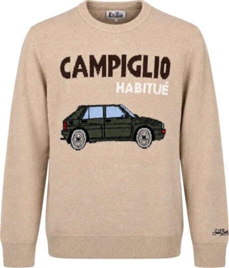 MC2 Saint Barth Herre Strikkevarer Beige 2XL,