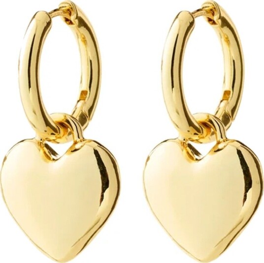Pilgrim Arien Heart Earrings Gold Plated GOLD PLATED One Size Pilgrim Arien Heart Earrings Gold Plated GOLD PLATED One Size