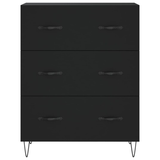 vidaXL Skjenk svart 69,5x34x90 cm konstruert tre