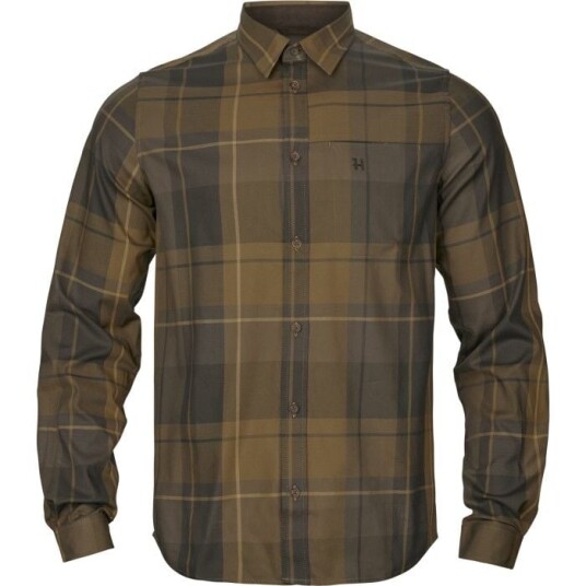 Härkila M"s Akse Long Sleeved Shirt Willow Green Check Willow Green Check 3XL