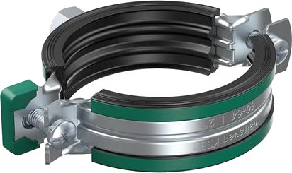 Walraven Rørbøjler Ksb2 To-Skruet Ø75-79Mm, Elforzinket, Med Quicklås. Kombi Montage M8/10. Støjreducerende Epdm Gummi