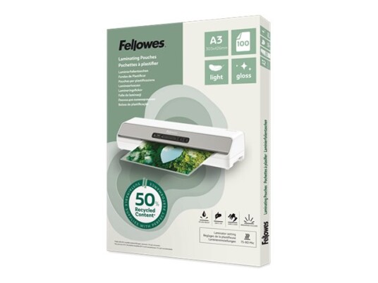 Fellowes Lamineringslomme 50 % Resirkulert A3 100 Stk
