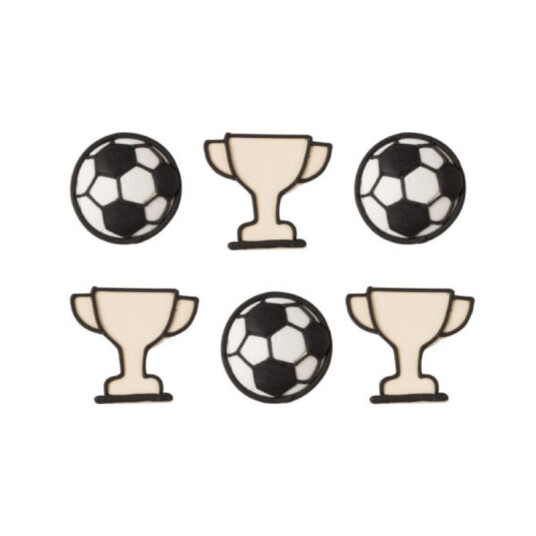 Decora Spiselig Kakepynt Fotball Pk/6 B.F.11/825 