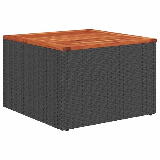 vidaXL Hagesofa Set 5 stk. Svart polyrotting