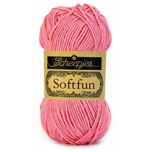 Scheepjes Softfun Garn Unicolor 2514 Korallrosa