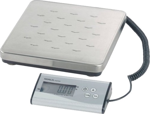 Maul Cargo Elektronisk Pakkevekt 120 Kg Med 50 G Intervall Rustfritt Stål Digital