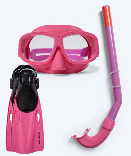 Watery snorkelsett til junior (8-15) - Wyre/Masika - Lilla/rosa - Snorkelsett barn