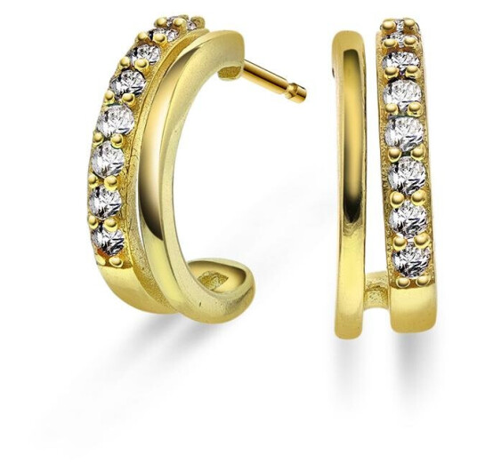 Pan Jewelry Austin øredobber i 925 sølv med zirkonia