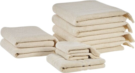 Håndkle Atiu sett på 9 Beige Beige
