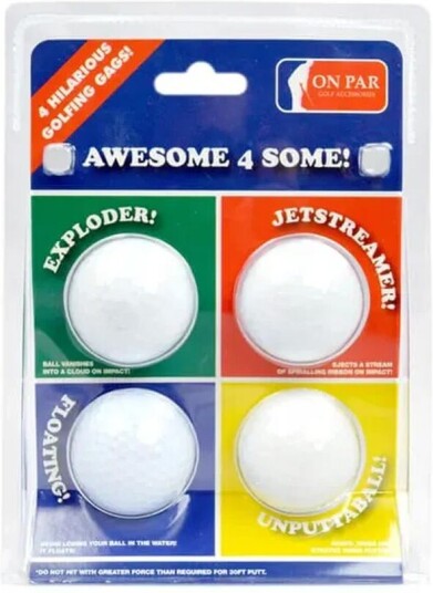 On Par Joke Golfballer 4 Pack