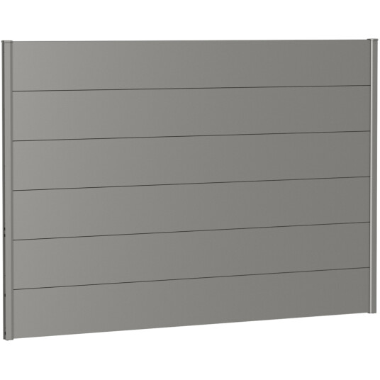BIOHORT VEGGPANEL FOR LEVEGG UTEN AKRYLGLASS 200X135 KVARTSGRÅ METALLIC