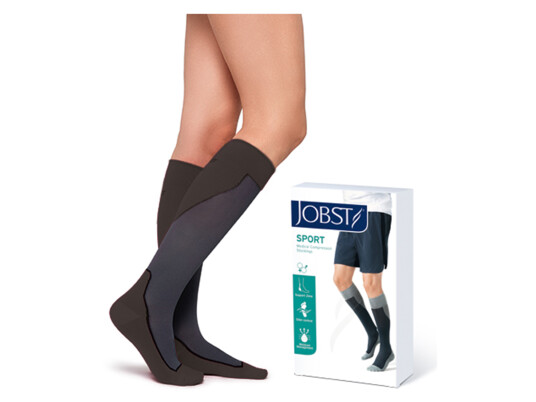 JOBST Sport knestrømpe klasse1, Large, sort, 1 par JOBST Sport knestrømpe klasse1, Large, sort, 1 par