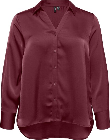 Vero Moda Curve   Skjorte Vmmiro Ls Shirt Wvncur   Rød