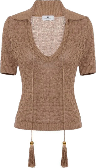 Elisabetta Franchi Dame Strikkevarer Brun M, Elisabetta Franchi Dame Strikkevarer Brun M,