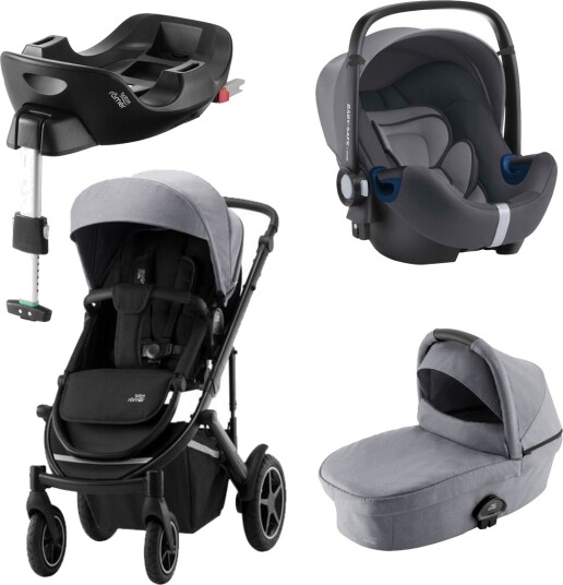 Britax Römer Premiumpakke Smile III Frost Grey Ink. Bagdel + Bilstol Babysafe2 Storm Grey Ink. Base