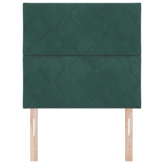 LED Hodegjerde Diamantblokker Design Mørkegrønn 90 cm Fløyel