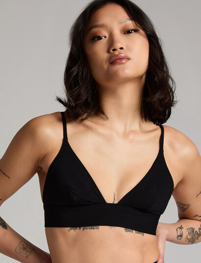 Hunkemöller Smooth Triangle Bralette Black L Hunkemöller Smooth Triangle Bralette Black L