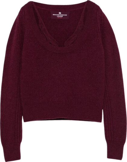 Ermanno Scervino Dame Strikkevarer Rød L,