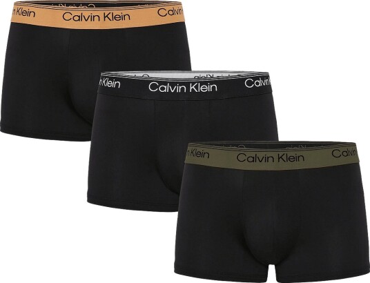 Calvin Klein Low Rise Trunk 3Pk BLACK W BRONZE FLASH WB BLACK OLIV XXL Calvin Klein Low Rise Trunk 3Pk BLACK W BRONZE FLASH WB BLACK OLIV XXL