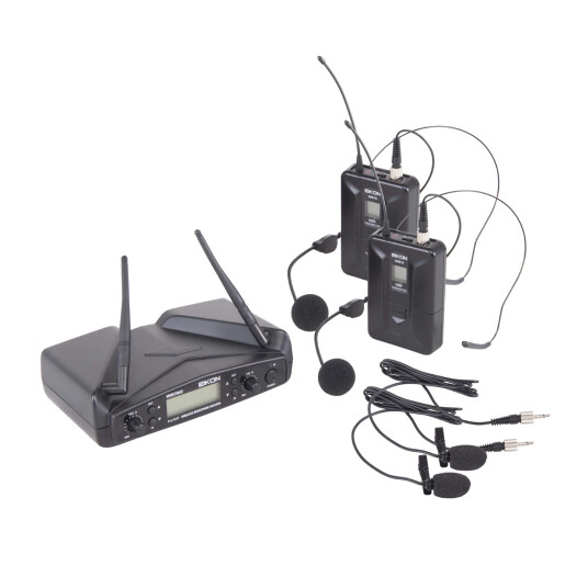 Eikon Wm700dh 2 X Bodypack Headset Lavalier Transmitters, Dual