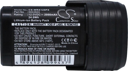 Batteri til Worx 12V 2,0Ah Li-ion