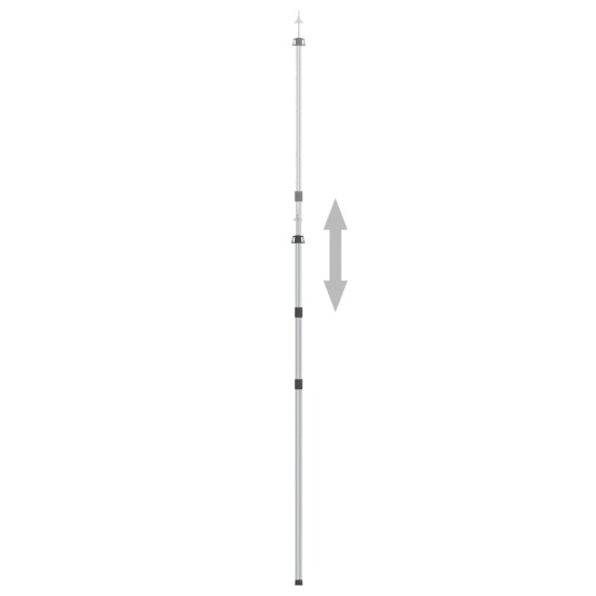 Teleskopiske presenningstenger 102-260 cm 2 stk aluminium Teleskopiske presenningstenger 102-260 cm 2 stk aluminium