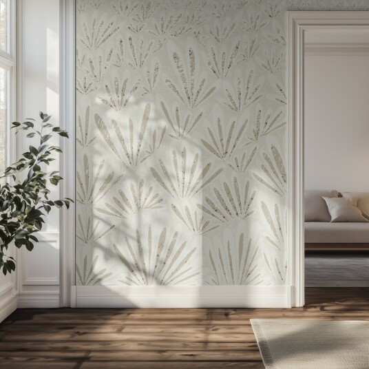 Tapet – Beige botanisk mønster Tapet – Beige botanisk mønster