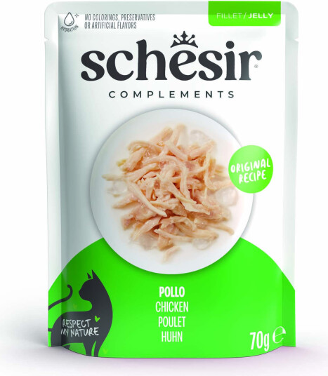 Schesir Våtfôr Sparepakke Complements Filet I Gelé Kylling 24 X 70 G