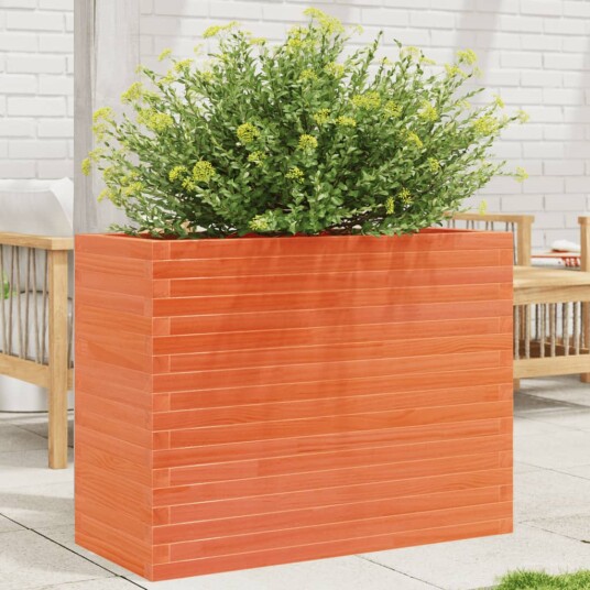  Plantekasse voksbrun 90x40x68,5 cm heltre furu