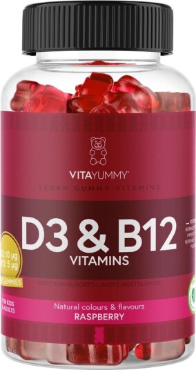 VitaYummy D3 & B12 Vitamins Raspberry 60 pcs Limited Edition VitaYummy D3 & B12 Vitamins Raspberry 60 pcs Limited Edition