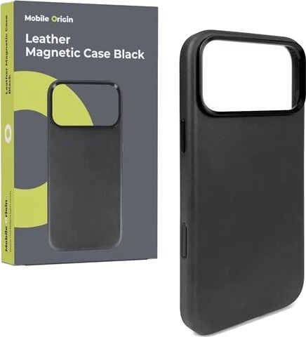 Mobile Origin Leather MagSafe Case iPhone 17 Pro Black