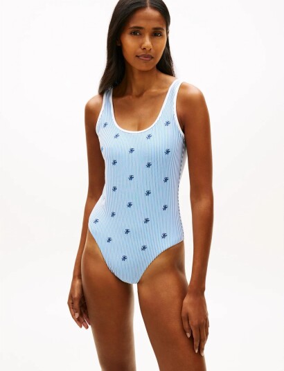 Tommy Hilfiger Scoop Back Op Emb Blue XL