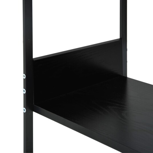 vidaXL Liten rett bokhylle svart 33,5x39,6x79,7 cm sponplate