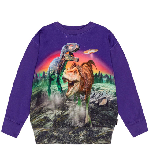 Molo Collegegenser Mattis Dino Play Molo 14 år 164 Collegegenser Lilla