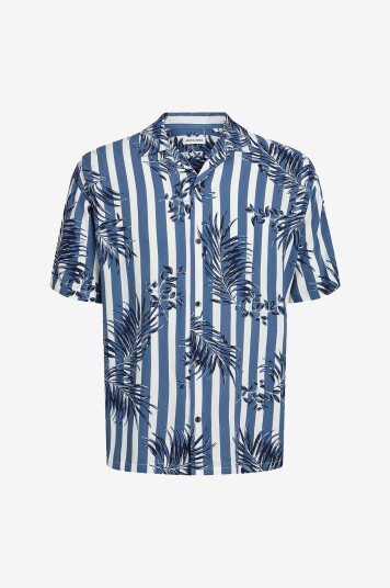 Jack & Jones Junior Skjorte jjJeff Resort Aop Shirt SS Blå