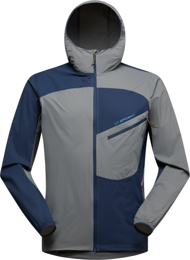 La Sportiva Men"s Freeway Wind Jacket Steel/Night Sky XL