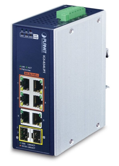 Planet Igs-824Upt - Switch - Din-Skinnemonterbar