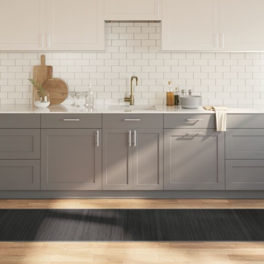  Teppe rektangulær grå 70x300 cm bambus 8721012368996