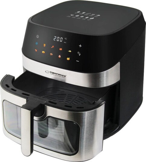 Esperanza Airfryer 8L, 1600W, 10 programmer - Svart Esperanza Airfryer 8L, 1600W, 10 programmer - Svart