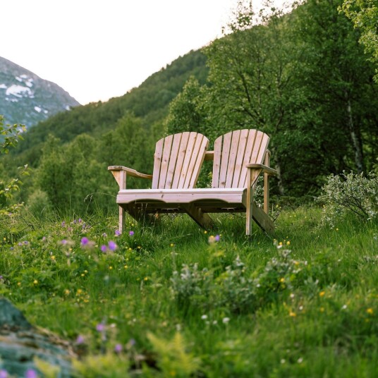 Canadian Outdoor Klassisk Adirondack Dobbel Hagebenk