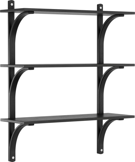 Levi Vegghylle 90 cm Medium Aluminium / Black Stained Ask